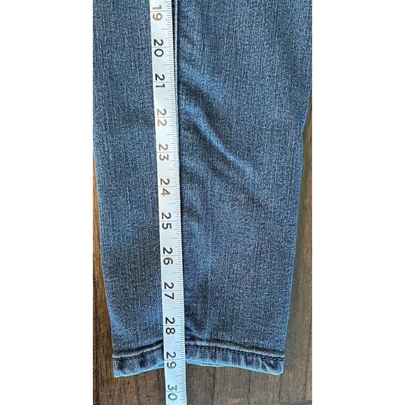 Democracy Ab Technology Jeans Womens 12 Blue Straight Leg Distressed Mid Rise - Picture 10 of 12